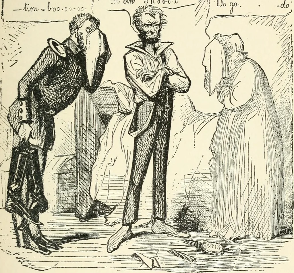 An illustration from Our political drama, conventions, campaigns, candidates, 1904, leaf 136