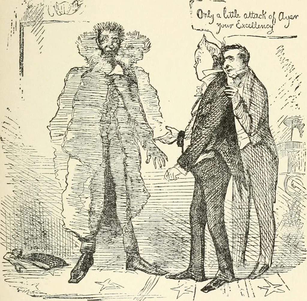 An illustration from Our political drama, conventions, campaigns, candidates, 1904, leaf 140