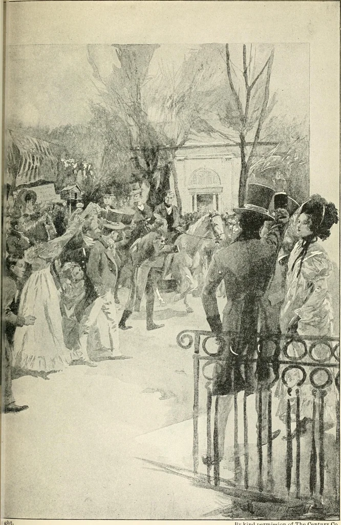 An illustration from Our political drama, conventions, campaigns, candidates, 1904, leaf 196