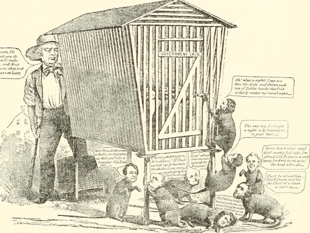 An illustration from Our political drama, conventions, campaigns, candidates, 1904, leaf 102