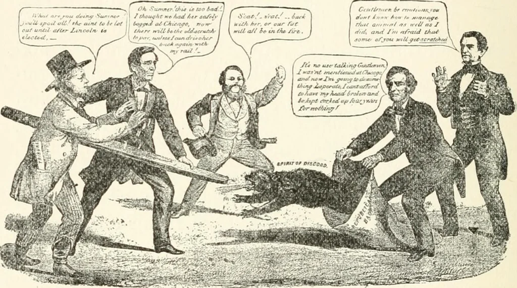 An illustration from Our political drama, conventions, campaigns, candidates, 1904, leaf 113