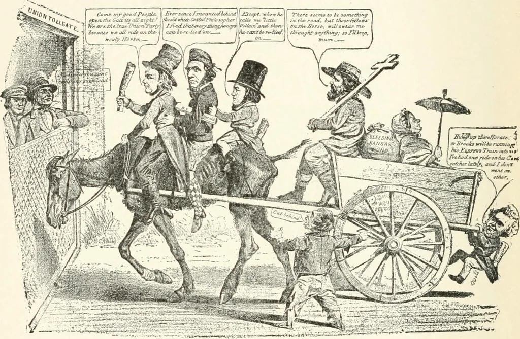 An illustration from Our political drama, conventions, campaigns, candidates, 1904, leaf 115