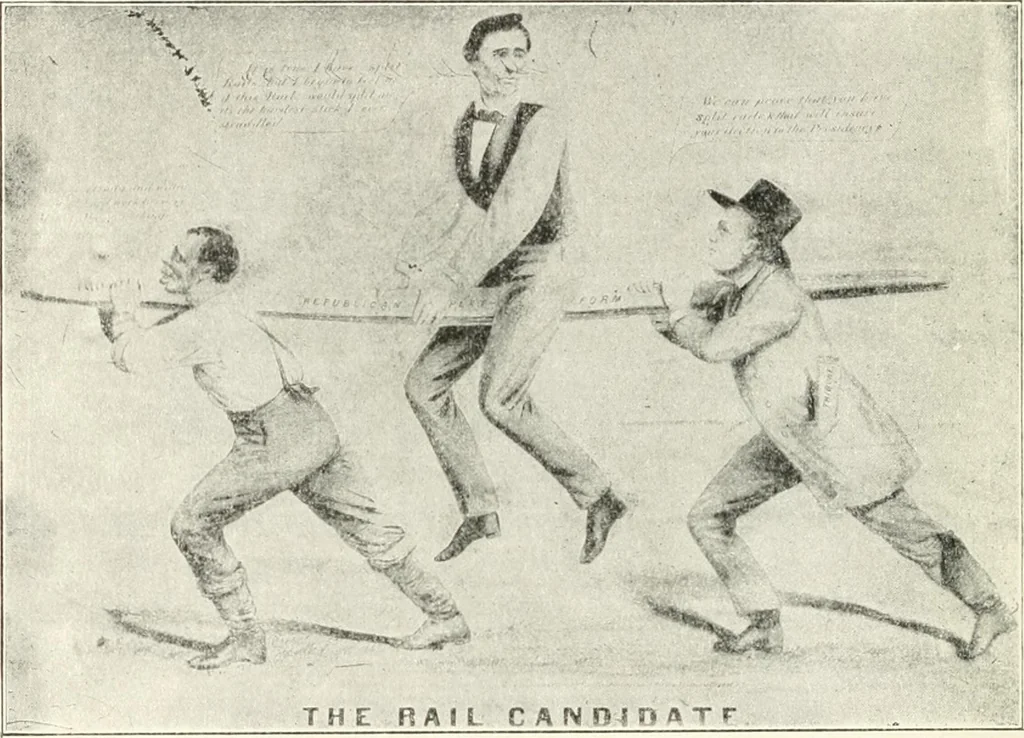 An illustration from Our political drama, conventions, campaigns, candidates, 1904, leaf 119