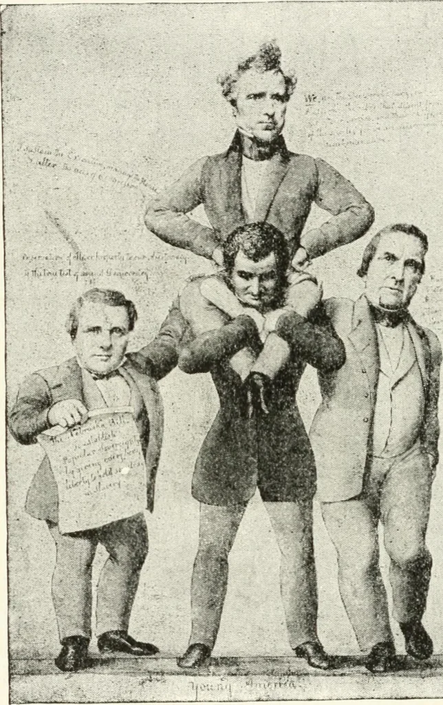 An illustration from Our political drama, conventions, campaigns, candidates, 1904, leaf 123