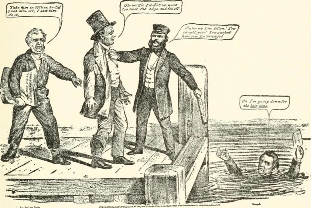 An illustration from Our political drama, conventions, campaigns, candidates, 1904, leaf 126