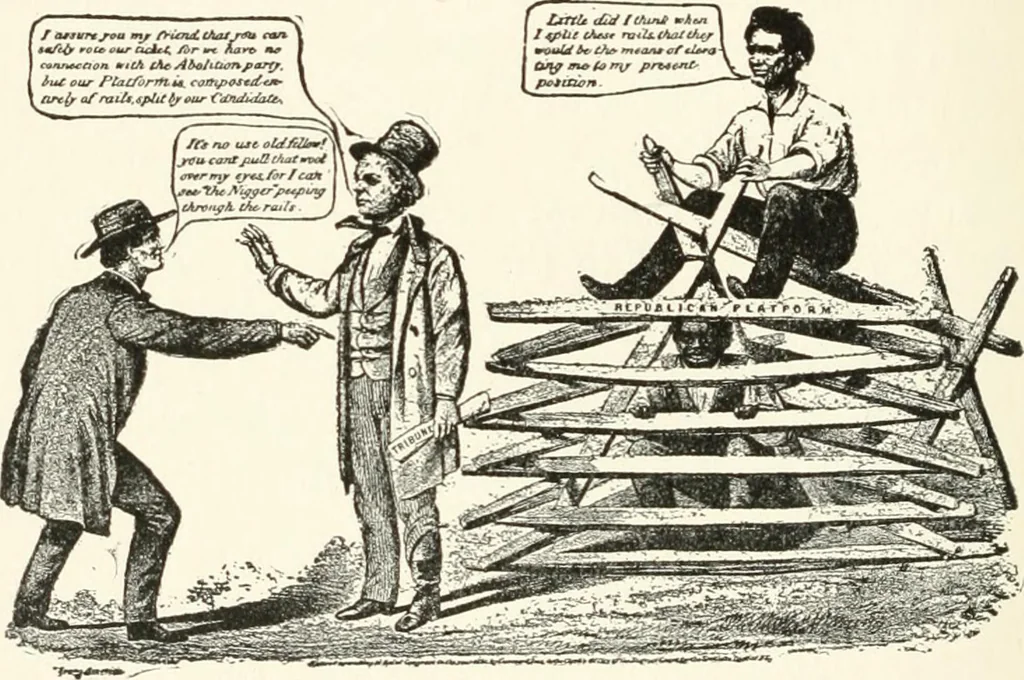 An illustration from Our political drama, conventions, campaigns, candidates, 1904, leaf 129