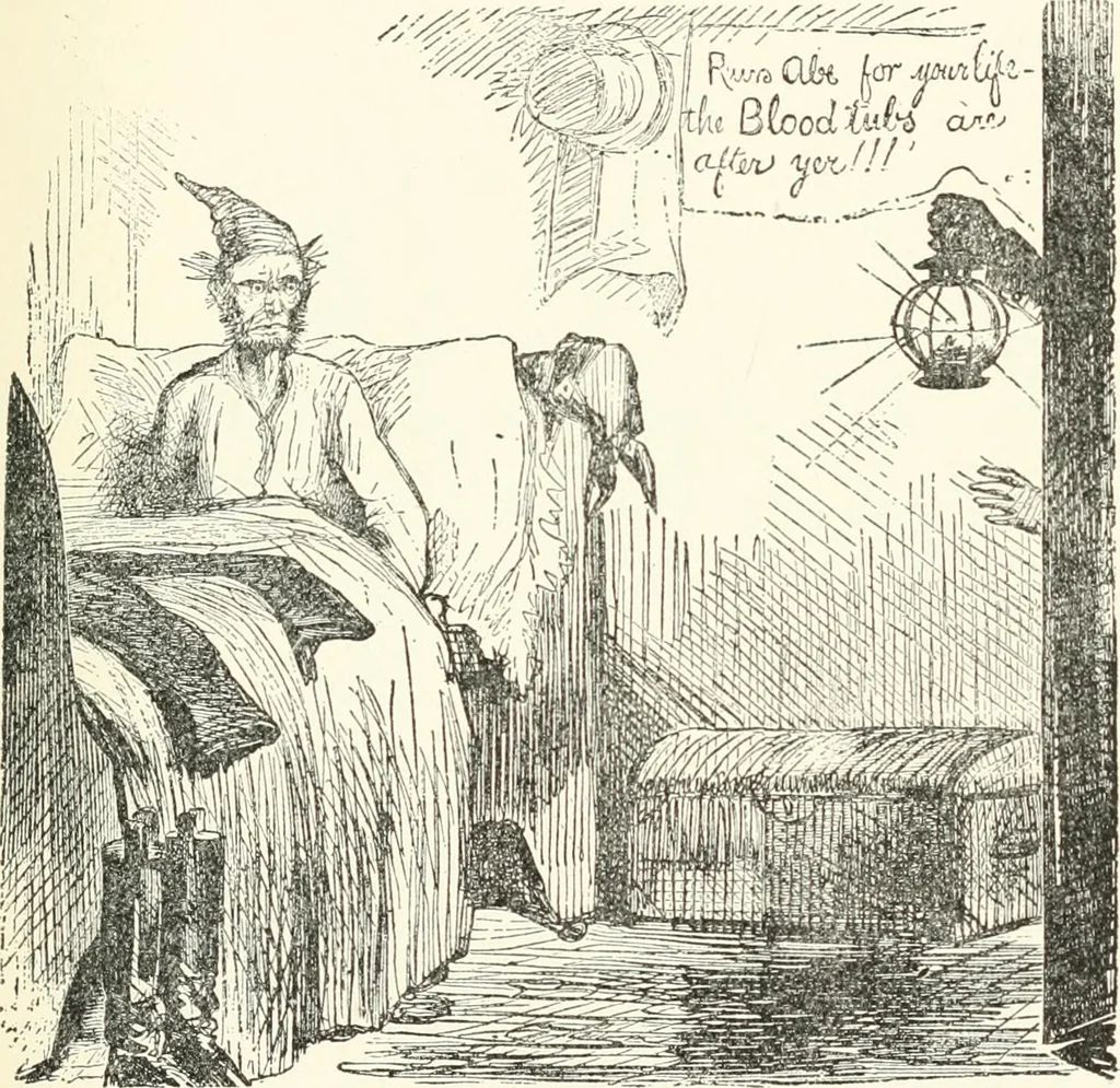 An illustration from Our political drama, conventions, campaigns, candidates, 1904, leaf 132