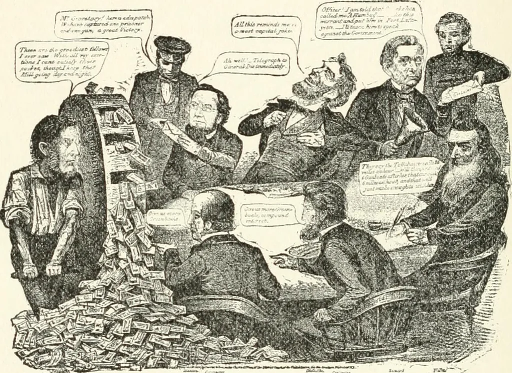 An illustration from Our political drama, conventions, campaigns, candidates, 1904, leaf 141