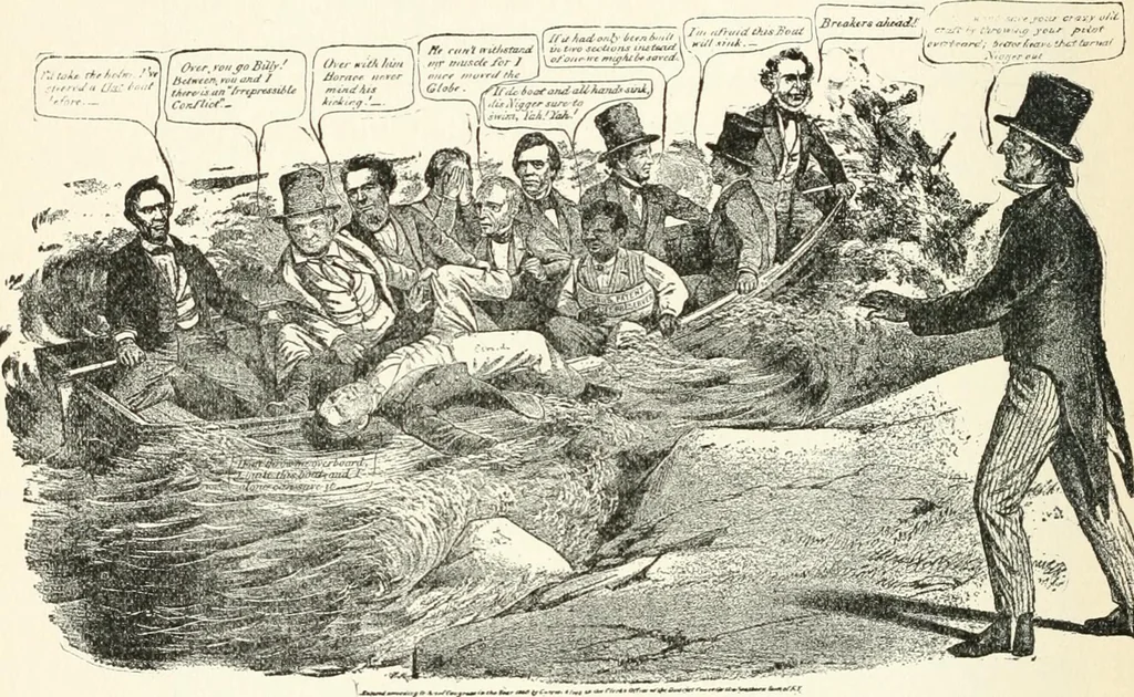 An illustration from Our political drama, conventions, campaigns, candidates, 1904, leaf 145