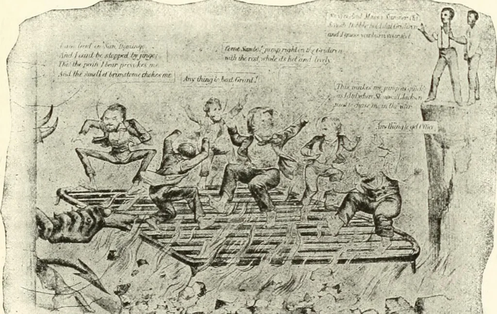 An illustration from Our political drama, conventions, campaigns, candidates, 1904, leaf 148