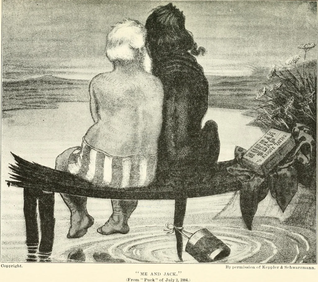 An illustration from Our political drama, conventions, campaigns, candidates, 1904, leaf 154