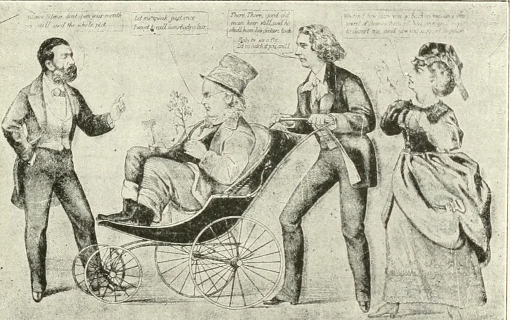 An illustration from Our political drama, conventions, campaigns, candidates, 1904, leaf 158
