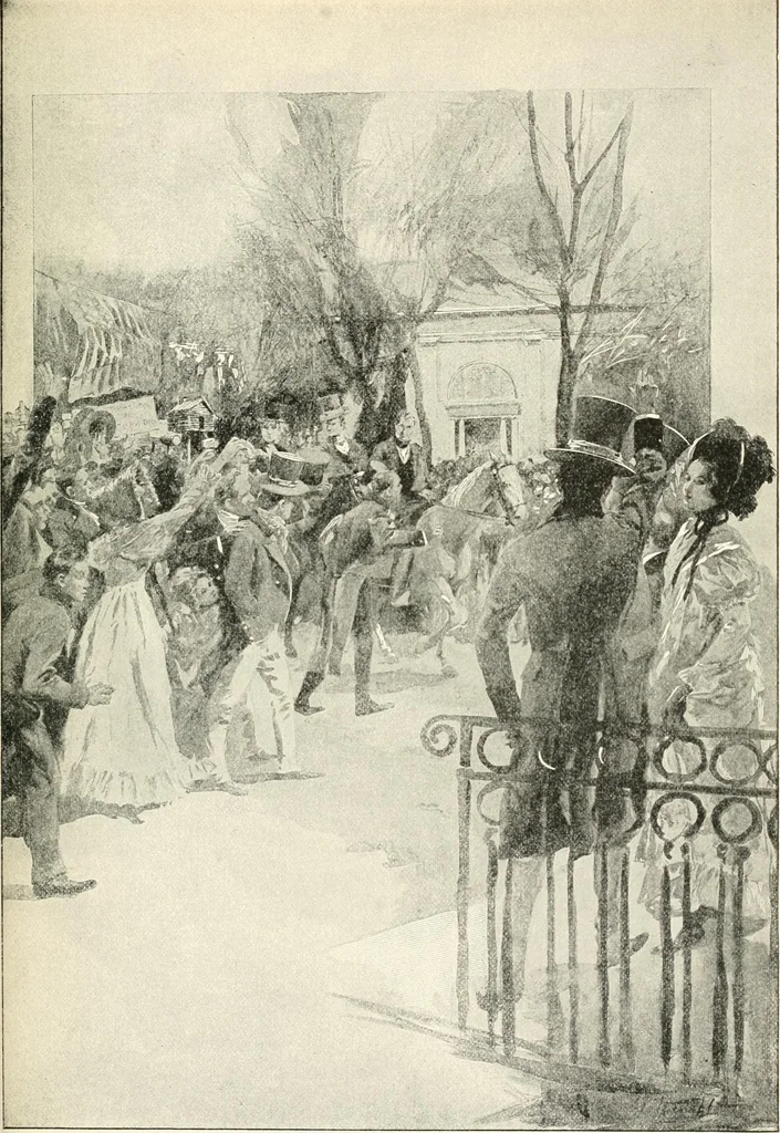 An illustration from Our political drama, conventions, campaigns, candidates, 1904, leaf 194