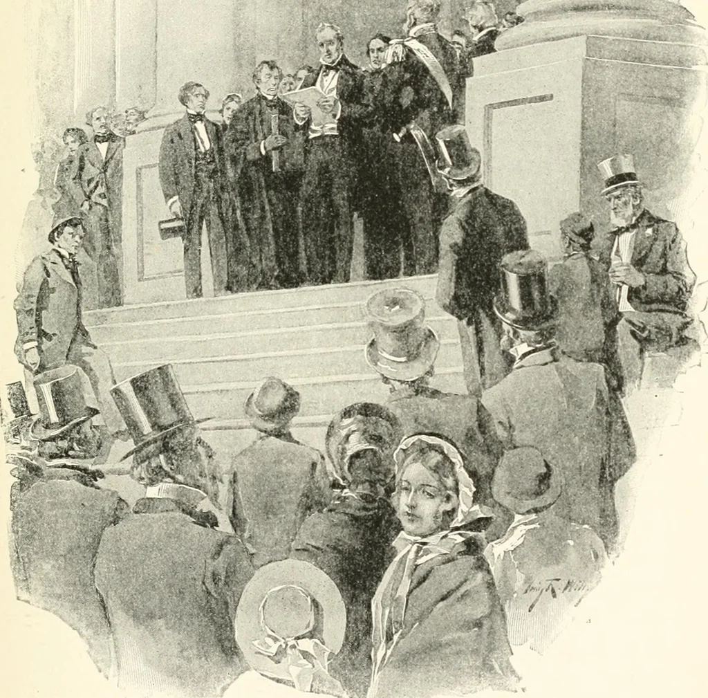 An illustration from Our political drama, conventions, campaigns, candidates, 1904, leaf 210