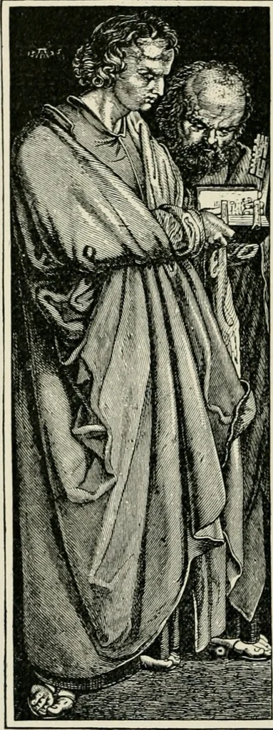 An illustration from An outline history of painting for young people and students, 1883, leaf 215