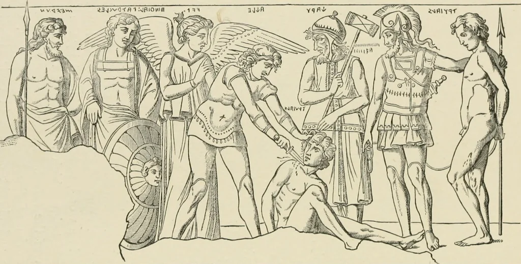 An illustration from An outline history of painting for young people and students, 1883, leaf 39