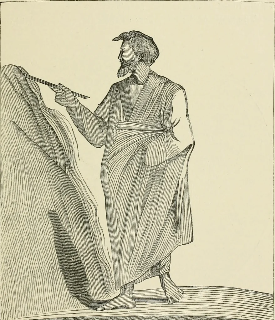 An illustration from An outline history of painting for young people and students, 1883, leaf 58