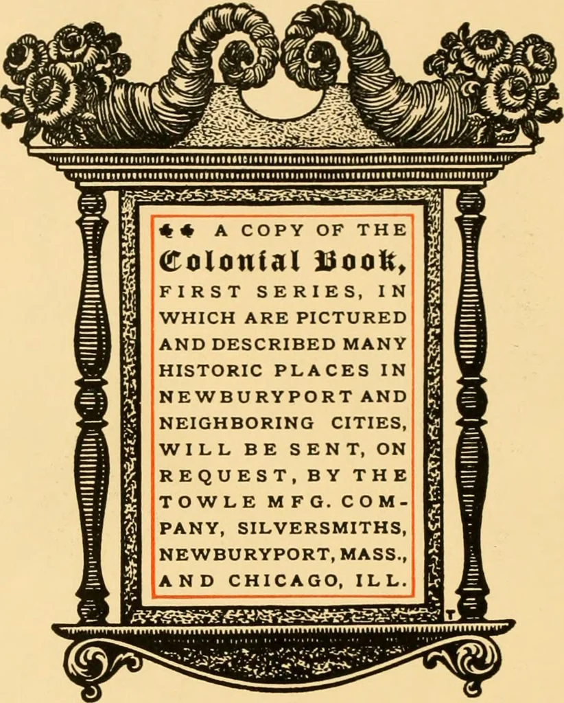 An illustration from An outline of the life and works of Col. Paul Revere; with a partial catalogue of silverware bearing his name, 1901, leaf 161