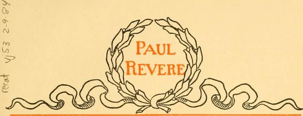An illustration from An outline of the life and works of Col. Paul Revere; with a partial catalogue of silverware bearing his name, 1901, leaf 6