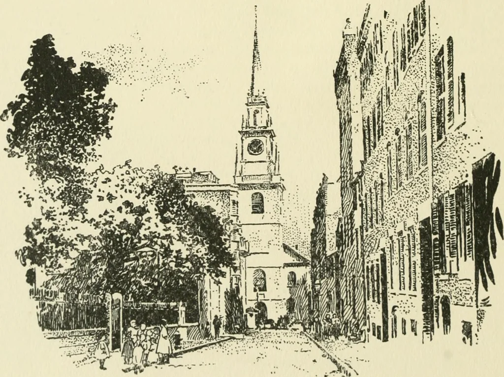 An illustration from An outline of the life and works of Col. Paul Revere; with a partial catalogue of silverware bearing his name, 1901, leaf 7