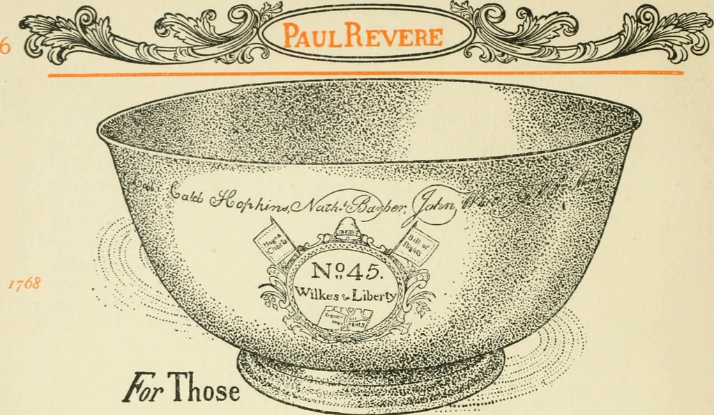 An illustration from An outline of the life and works of Col. Paul Revere; with a partial catalogue of silverware bearing his name, 1901, leaf 9