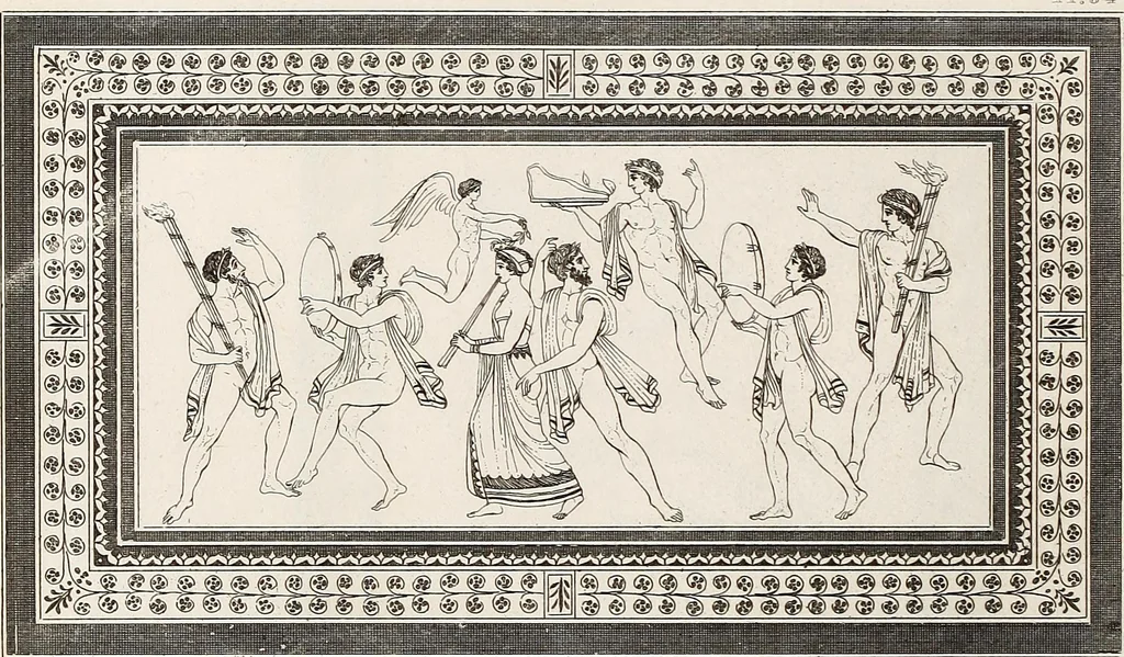 An illustration from Outlines from the figures and compositions upon the Greek, Roman, and Etruscan vases of the late Sir William Hamilton; with engraved borders, 1804, leaf 113