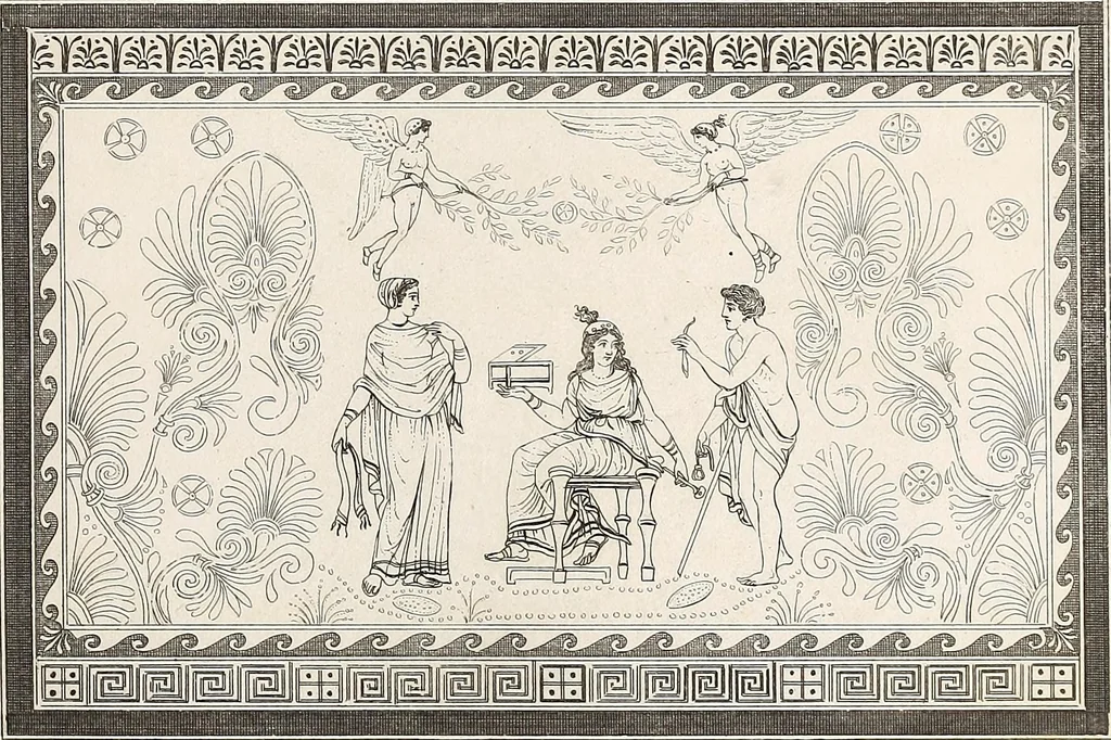 An illustration from Outlines from the figures and compositions upon the Greek, Roman, and Etruscan vases of the late Sir William Hamilton; with engraved borders, 1804, leaf 122