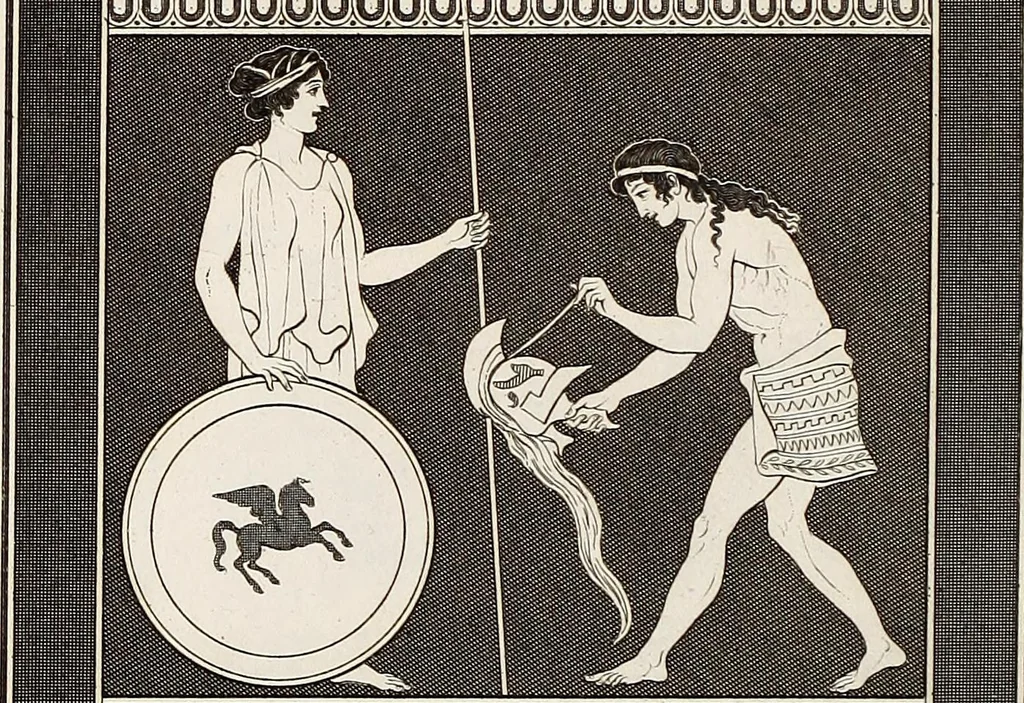 An illustration from Outlines from the figures and compositions upon the Greek, Roman, and Etruscan vases of the late Sir William Hamilton; with engraved borders, 1804, leaf 127