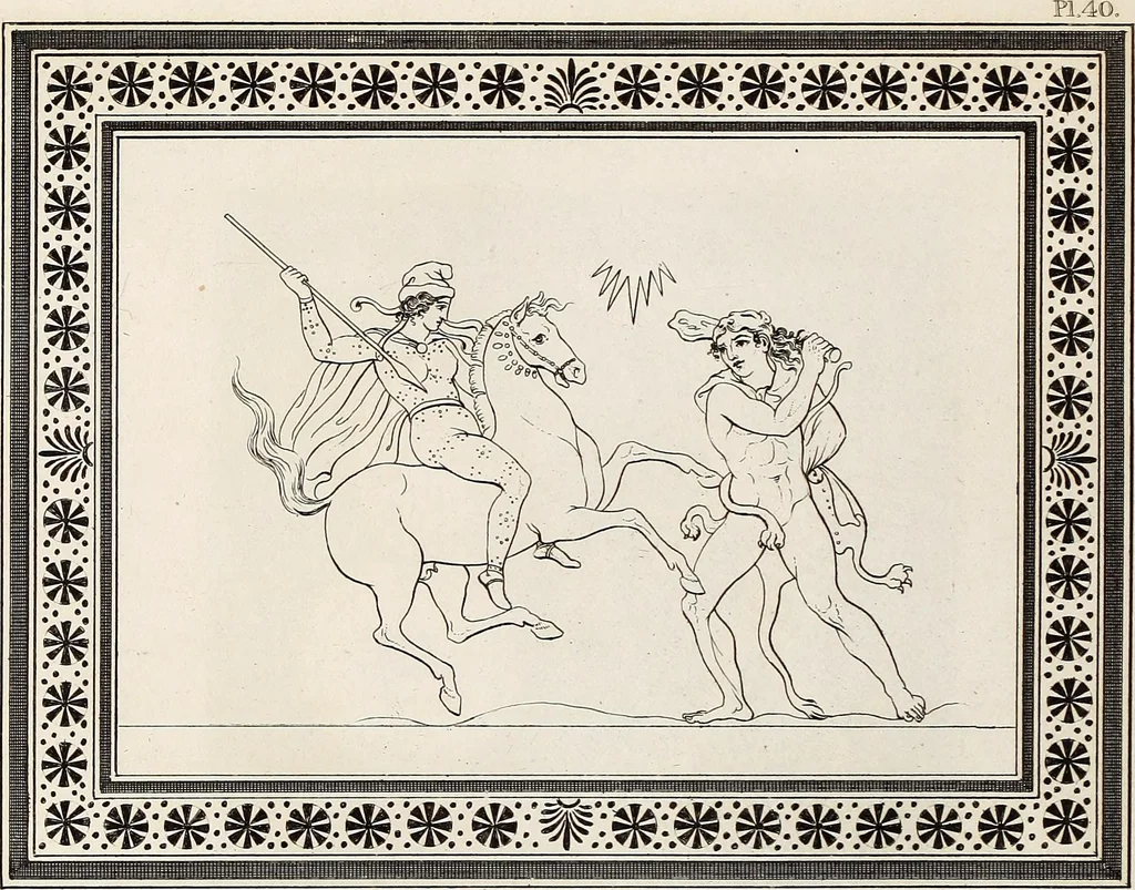 An illustration from Outlines from the figures and compositions upon the Greek, Roman, and Etruscan vases of the late Sir William Hamilton; with engraved borders, 1804, leaf 129
