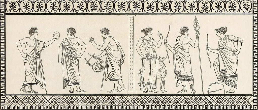 An illustration from Outlines from the figures and compositions upon the Greek, Roman, and Etruscan vases of the late Sir William Hamilton; with engraved borders, 1804, leaf 138