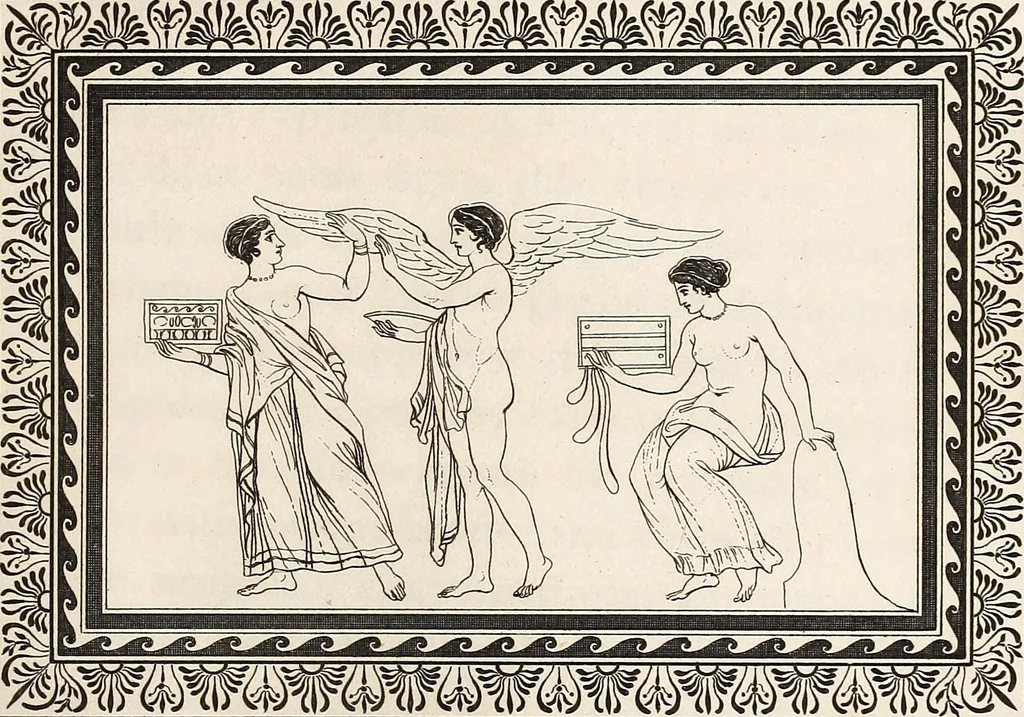 An illustration from Outlines from the figures and compositions upon the Greek, Roman, and Etruscan vases of the late Sir William Hamilton; with engraved borders, 1804, leaf 150