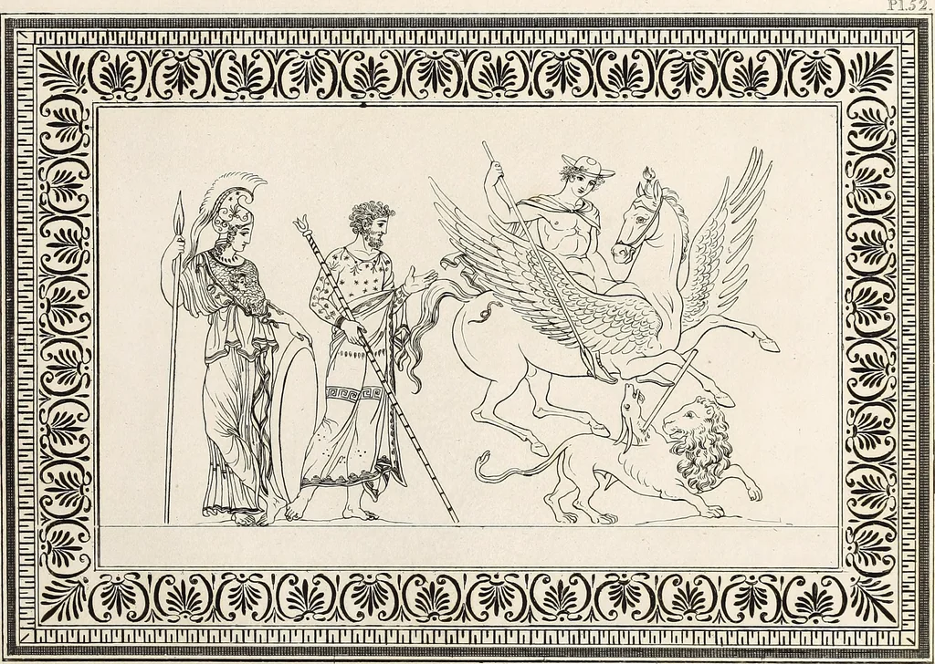 An illustration from Outlines from the figures and compositions upon the Greek, Roman, and Etruscan vases of the late Sir William Hamilton; with engraved borders, 1804, leaf 164