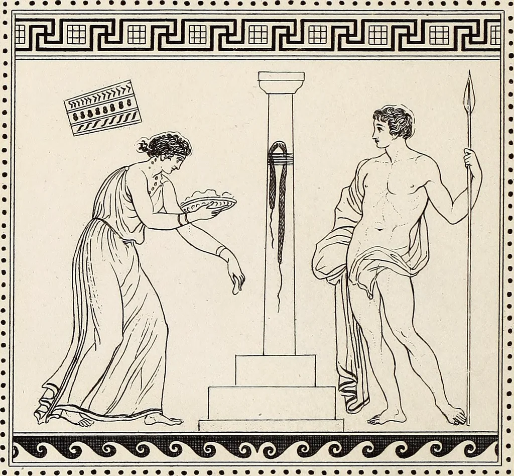 An illustration from Outlines from the figures and compositions upon the Greek, Roman, and Etruscan vases of the late Sir William Hamilton; with engraved borders, 1804, leaf 167