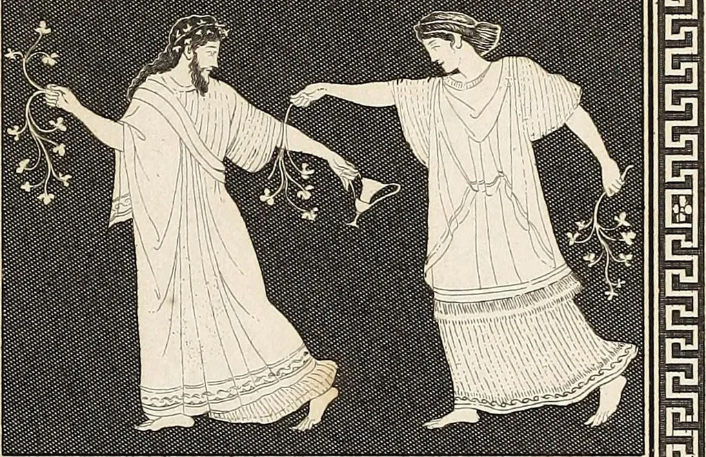 An illustration from Outlines from the figures and compositions upon the Greek, Roman, and Etruscan vases of the late Sir William Hamilton; with engraved borders, 1804, leaf 180