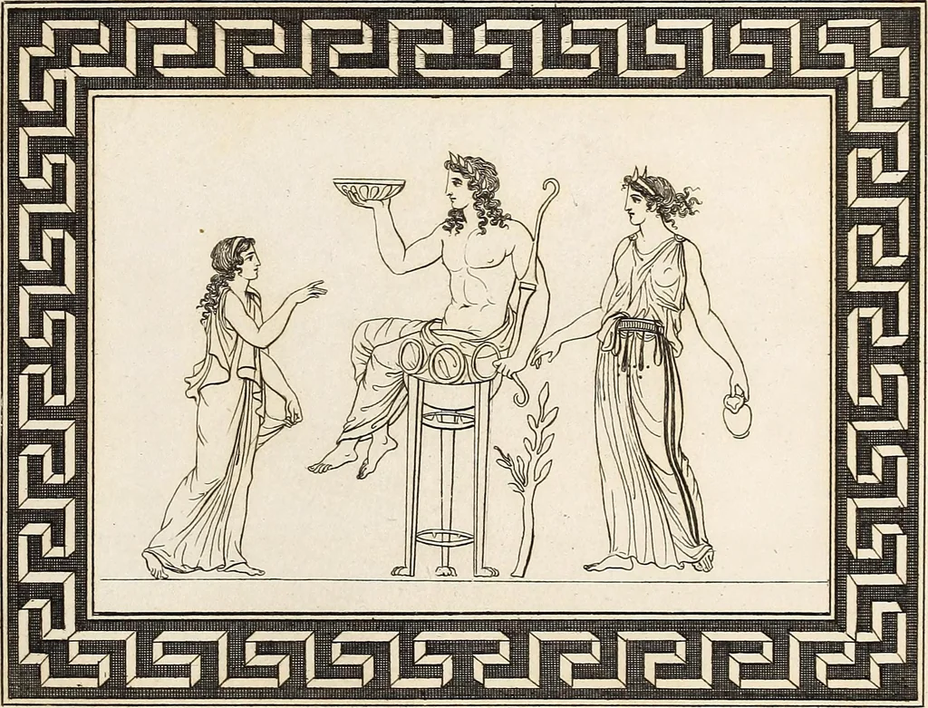 An illustration from Outlines from the figures and compositions upon the Greek, Roman, and Etruscan vases of the late Sir William Hamilton; with engraved borders, 1804, leaf 188