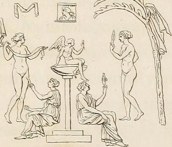 An illustration from Outlines from the figures and compositions upon the Greek, Roman, and Etruscan vases of the late Sir William Hamilton; with engraved borders, 1804, leaf 195