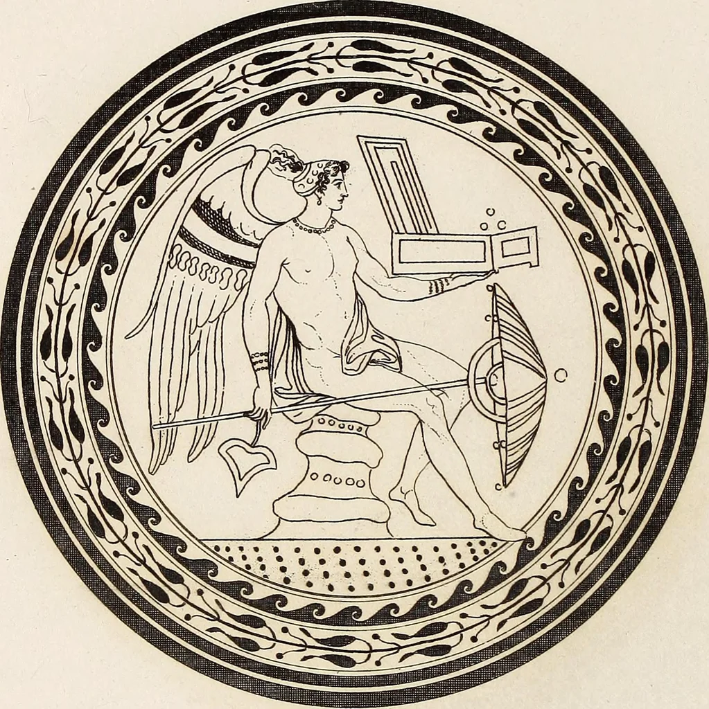 An illustration from Outlines from the figures and compositions upon the Greek, Roman, and Etruscan vases of the late Sir William Hamilton; with engraved borders, 1804, leaf 27