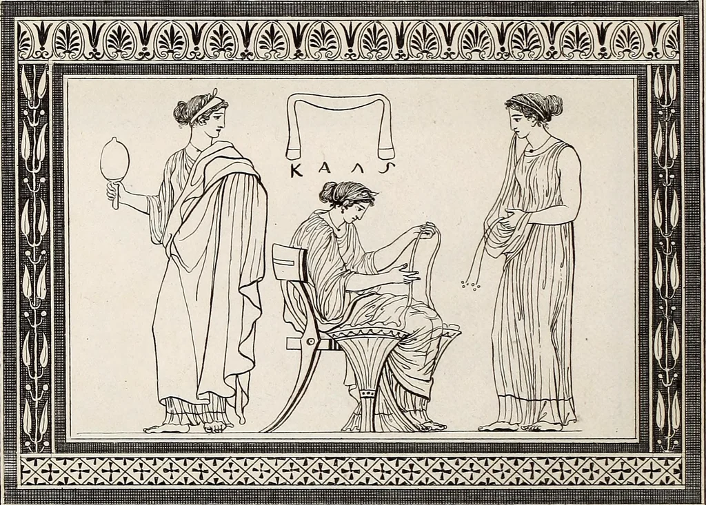 An illustration from Outlines from the figures and compositions upon the Greek, Roman, and Etruscan vases of the late Sir William Hamilton; with engraved borders, 1804, leaf 57