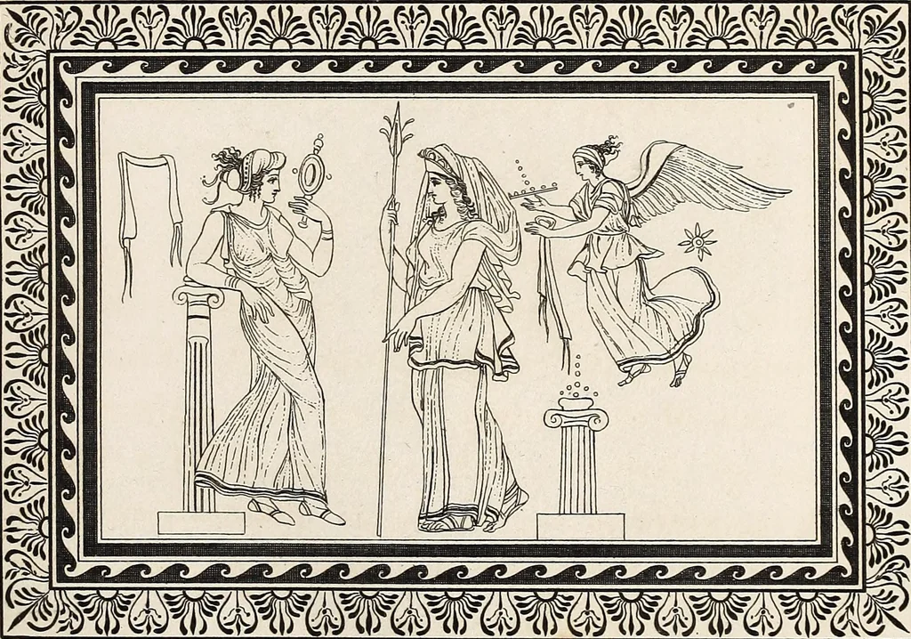 An illustration from Outlines from the figures and compositions upon the Greek, Roman, and Etruscan vases of the late Sir William Hamilton; with engraved borders, 1804, leaf 60
