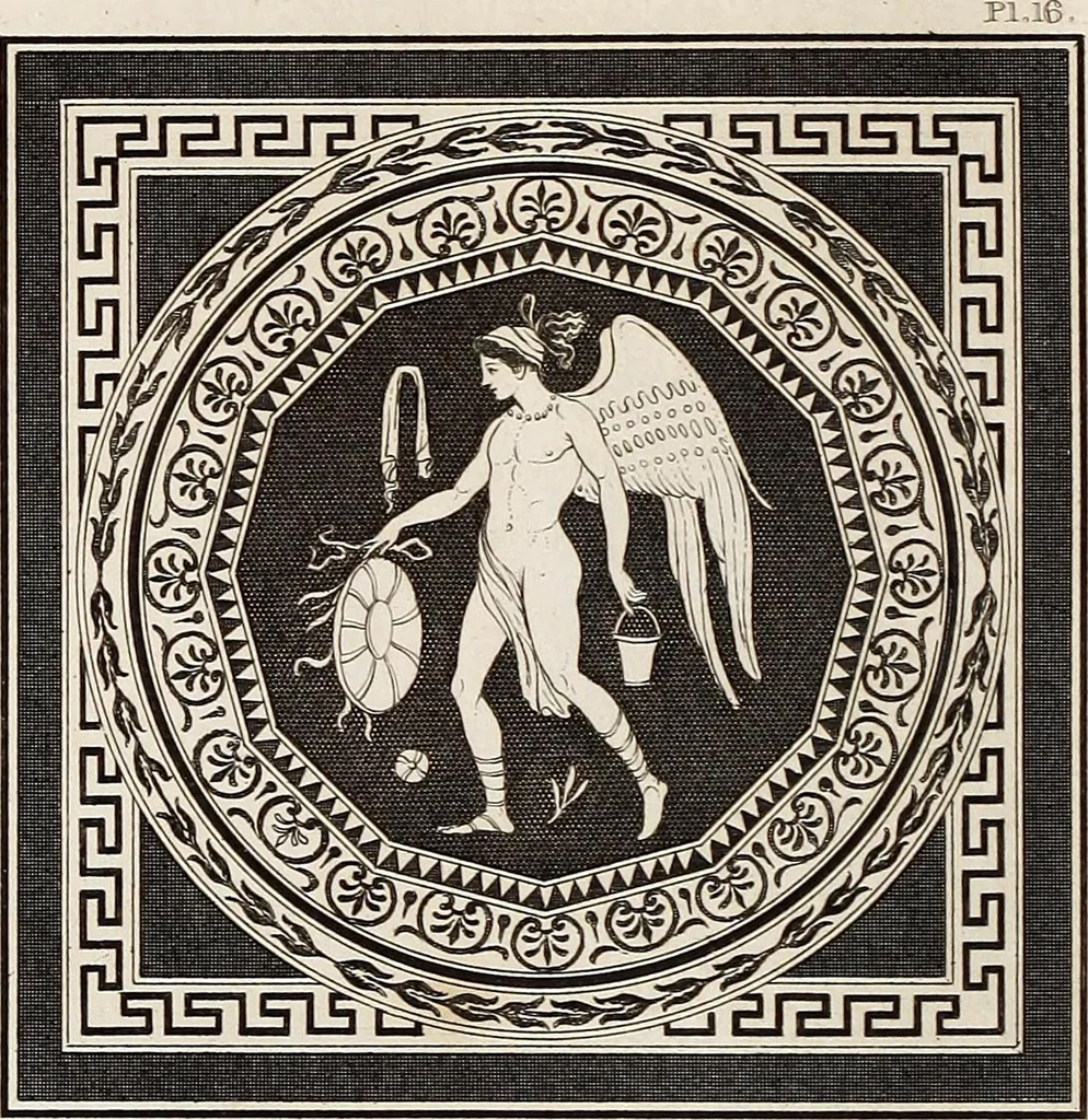 An illustration from Outlines from the figures and compositions upon the Greek, Roman, and Etruscan vases of the late Sir William Hamilton; with engraved borders, 1804, leaf 65
