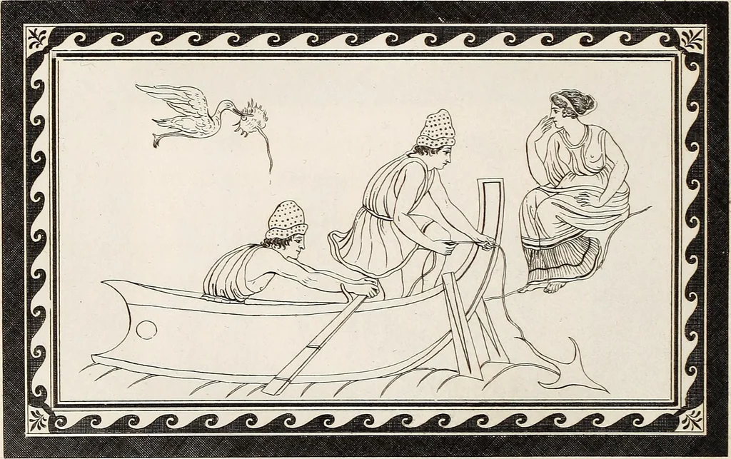 An illustration from Outlines from the figures and compositions upon the Greek, Roman, and Etruscan vases of the late Sir William Hamilton; with engraved borders, 1804, leaf 71