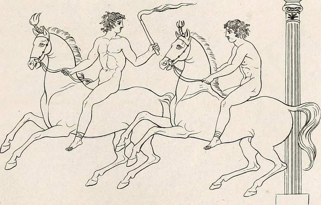 An illustration from Outlines from the figures and compositions upon the Greek, Roman, and Etruscan vases of the late Sir William Hamilton; with engraved borders, 1804, leaf 74