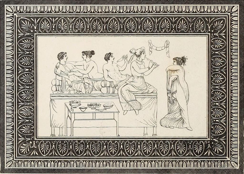 An illustration from Outlines from the figures and compositions upon the Greek, Roman, and Etruscan vases of the late Sir William Hamilton; with engraved borders, 1804, leaf 79