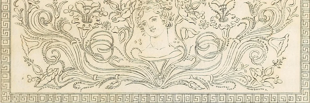 An illustration from Outlines from the figures and compositions upon the Greek, Roman, and Etruscan vases of the late Sir William Hamilton; with engraved borders, 1804, leaf 8