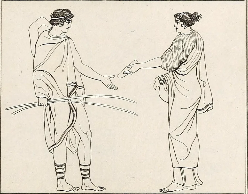 An illustration from Outlines from the figures and compositions upon the Greek, Roman, and Etruscan vases of the late Sir William Hamilton; with engraved borders, 1804, leaf 82