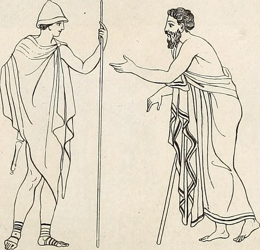 An illustration from Outlines from the figures and compositions upon the Greek, Roman, and Etruscan vases of the late Sir William Hamilton; with engraved borders, 1804, leaf 92