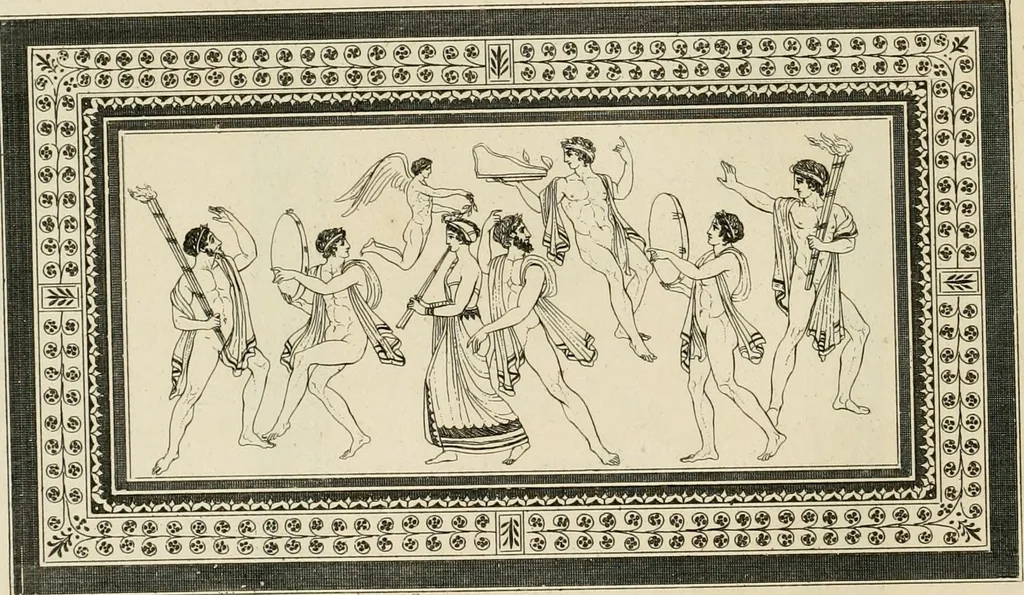 An illustration from Outlines from the figures and compositions upon the Greek, Roman, and Etruscan vases of the late Sir William Hamilton with engraved borders, 1804, leaf 115