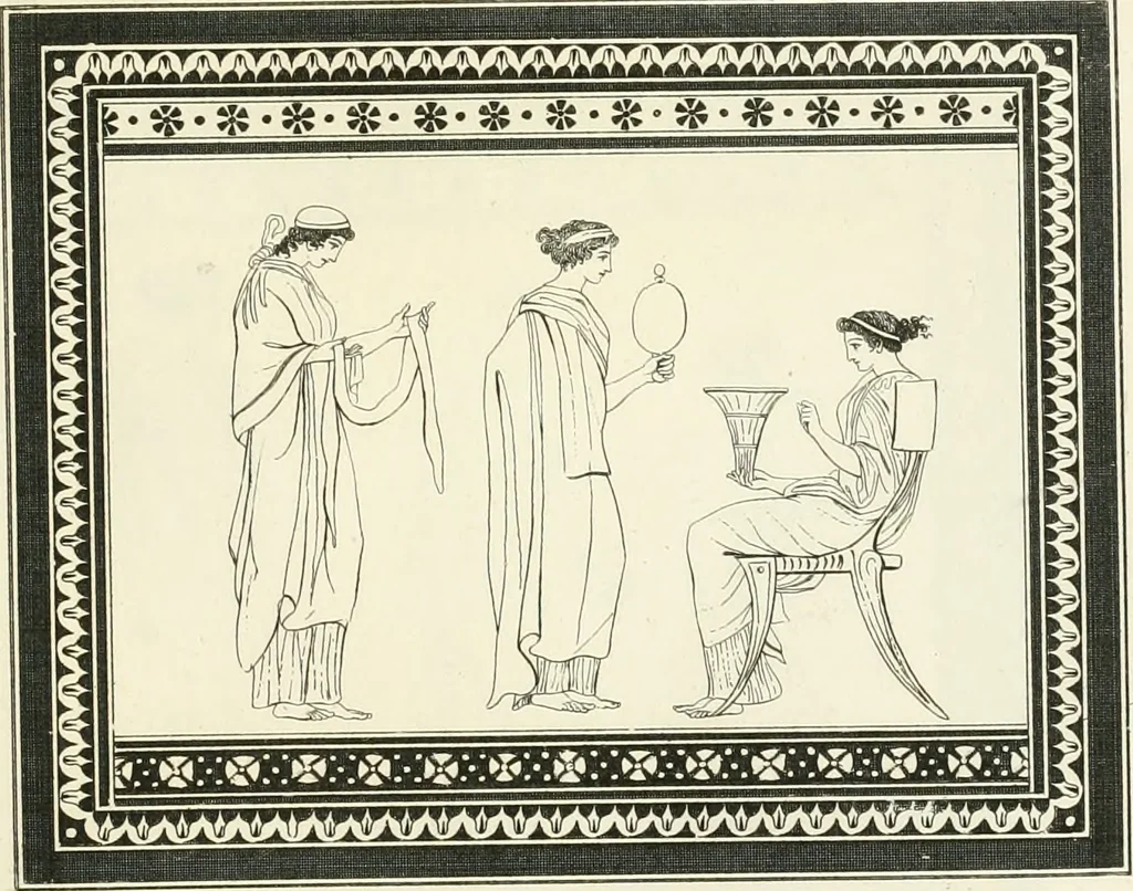 An illustration from Outlines from the figures and compositions upon the Greek, Roman, and Etruscan vases of the late Sir William Hamilton with engraved borders, 1804, leaf 120