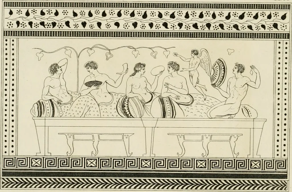 An illustration from Outlines from the figures and compositions upon the Greek, Roman, and Etruscan vases of the late Sir William Hamilton with engraved borders, 1804, leaf 161