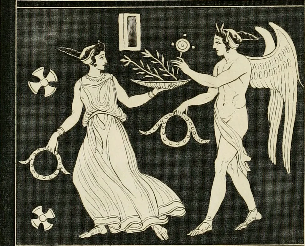 An illustration from Outlines from the figures and compositions upon the Greek, Roman, and Etruscan vases of the late Sir William Hamilton with engraved borders, 1804, leaf 163